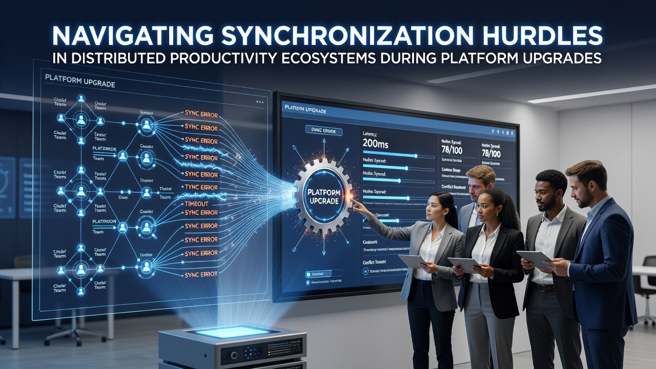 Navigating Synchronization Hurdles in Distributed Productivity Ecosystems During Platform Upgrades